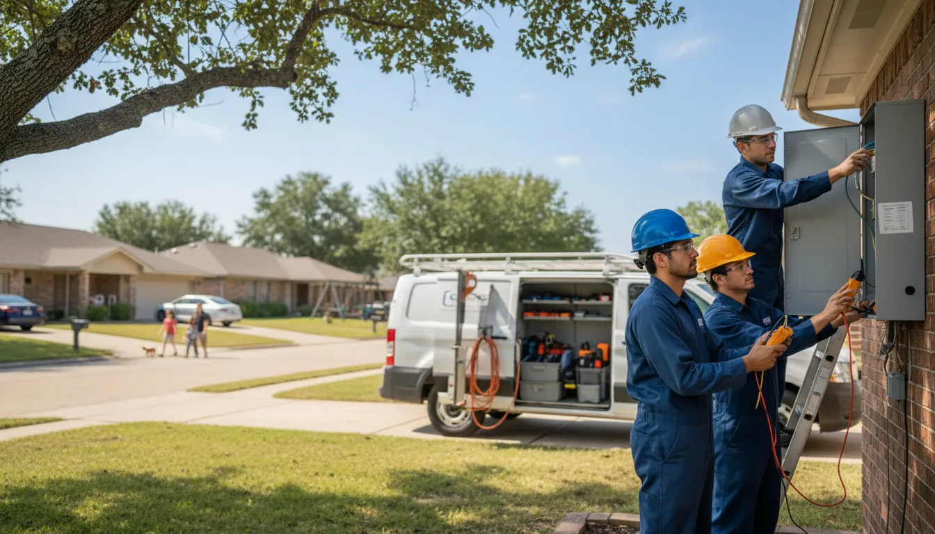 Certified electrician providing emergency electrical services in Commerce, MO